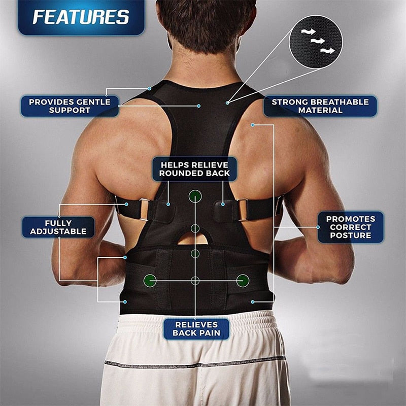 Magnetic Posture Corrector for Back & Shoulder